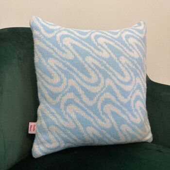 Swirly Knitted Cushion, 12 of 12