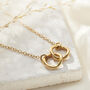 Personalised Curved Interlinking Hoops Necklace, thumbnail 2 of 8