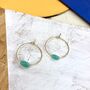 Minimal Glass Coloured Bead Hoop Earrings, thumbnail 7 of 12
