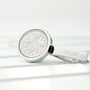 Personalised Silver Plated Lucky Sixpence Tie Clip, thumbnail 3 of 6