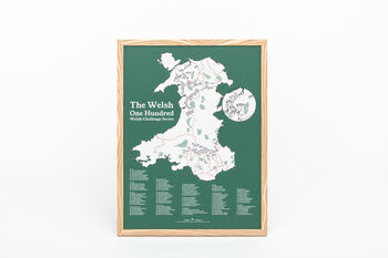 One Hundred Of The Highest Peaks In Wales Print, 2 of 7
