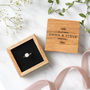 Wooden Floral Couples Ring Box, thumbnail 1 of 8