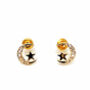Moon And Star Sparkly Stud Earrings, thumbnail 6 of 6
