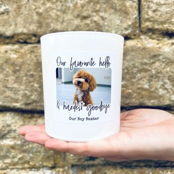 Personalised Photo Pet Loss Candle With Keepsake, 2 of 8