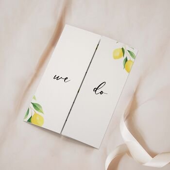 Lemon Gatefold Wedding Invitations, 2 of 5