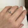 'Cyra' Oval Sapphire And Diamond Engagement Ring, thumbnail 2 of 10