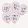 Pink And Rose Gold Baby Girl Confetti Filled Balloons, thumbnail 2 of 2