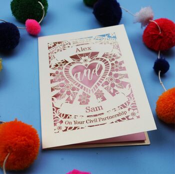 Personalised Civil Partnership Card, 3 of 7