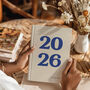 Personalised Beige 2026 Week To View Diary, thumbnail 1 of 2