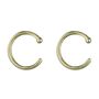 Petite 18ct Yellow Gold Plated Bead Pull Through Earrings, thumbnail 2 of 6