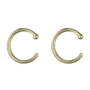 Petite 18ct Yellow Gold Plated Bead Pull Through Earrings, 2 of 6