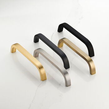 Solid Brass Brushed Silver Kitchen Bar Handles, 7 of 7