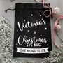 Personalised Christmas Eve Bag Natural With Red, thumbnail 7 of 9