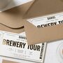 Gold Foil Brewery Tour Gift Custom Voucher Personalised, thumbnail 7 of 8