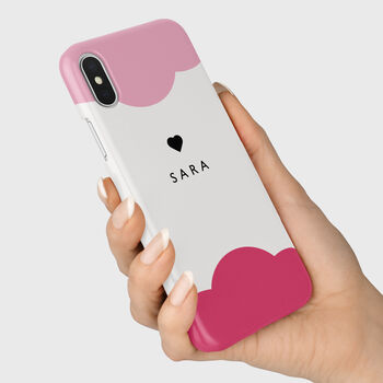 Personalised Pink Scallop Phone Case, 6 of 6