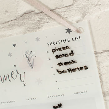 Personalised Wipe Clean Acrylic Weekly Family Planner, 3 of 6