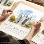 USA Destination Landmark Poster For Salt Lake City, thumbnail 1 of 7