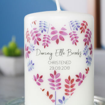 Floral Christening Candle Gift, 8 of 8