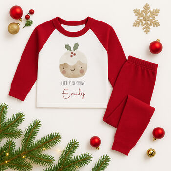 Personalised Child's Christmas Pudding Pyjamas / Pjs, 2 of 3