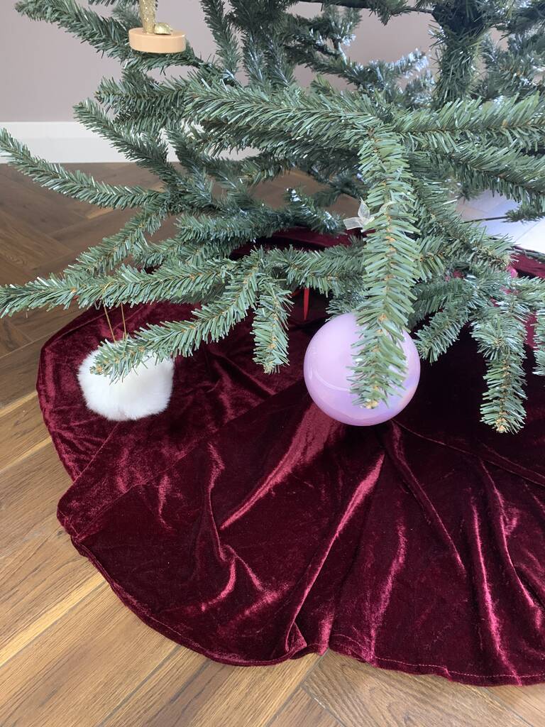 Velvet Christmas Tree Skirt, 1 of 10