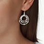 Sterling Silver Liquid Loops Dangly Earrings, thumbnail 2 of 5