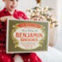 Vintage Full Colour Wooden Personalised Christmas Eve Box, thumbnail 3 of 4