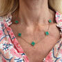 Necklace With Five Small Clovers In Rainbow Of Colours, thumbnail 10 of 12