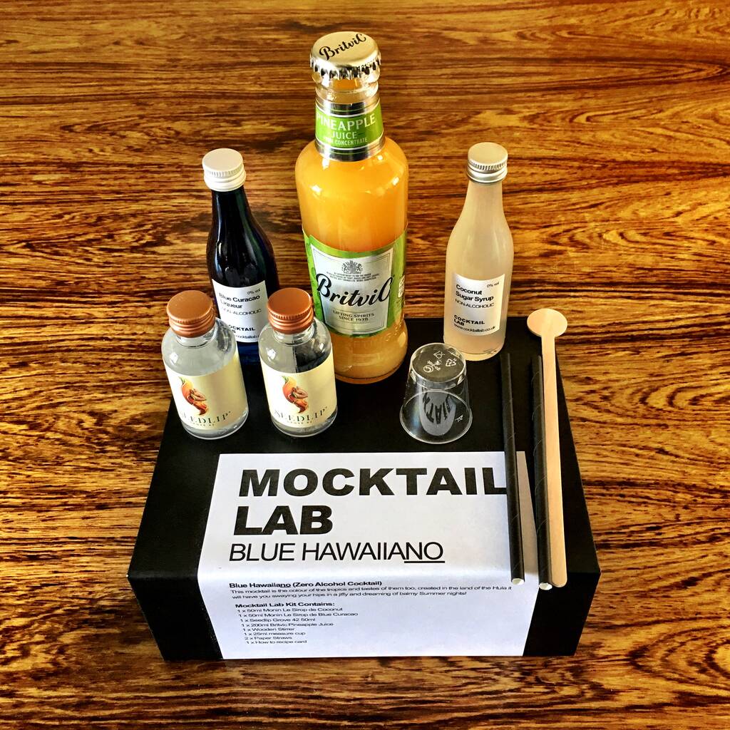 Blue Hawaiia No Non Alcoholic Mocktail Gift Box By Cocktail Lab