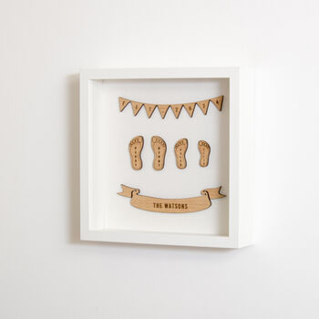 Personalised Family Footprint Frame, 6 of 11