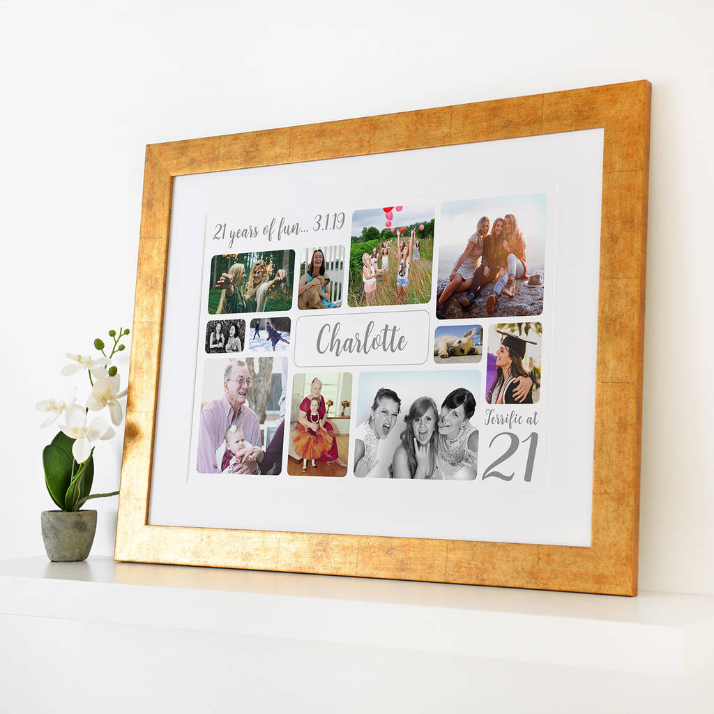 Personalised 21st Birthday Photo Collage By Cherry Pete 