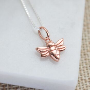 Silver Rose Gold Bee Necklace – Bee You, 2 of 4