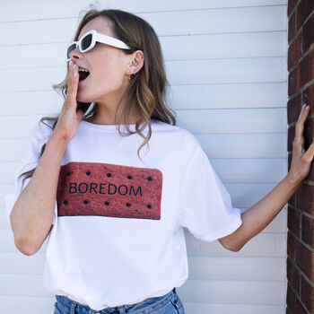 Boredom Women's Biscuit Graphic T Shirt, 2 of 3