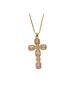 Gold Baby Pink Cross Necklace, thumbnail 1 of 2