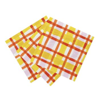 Gingham Party Napkins Pack Of 20, 3 of 3