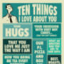 Ten Things I Love About You, Personalised Print For Him, thumbnail 7 of 10