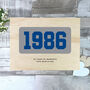 Personalised Year Milestone Wooden Memory Box 18th, 21st, 50th Birthday And Anniversary Gift, thumbnail 9 of 12