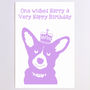 Personalised Corgi Birthday Card, thumbnail 4 of 6