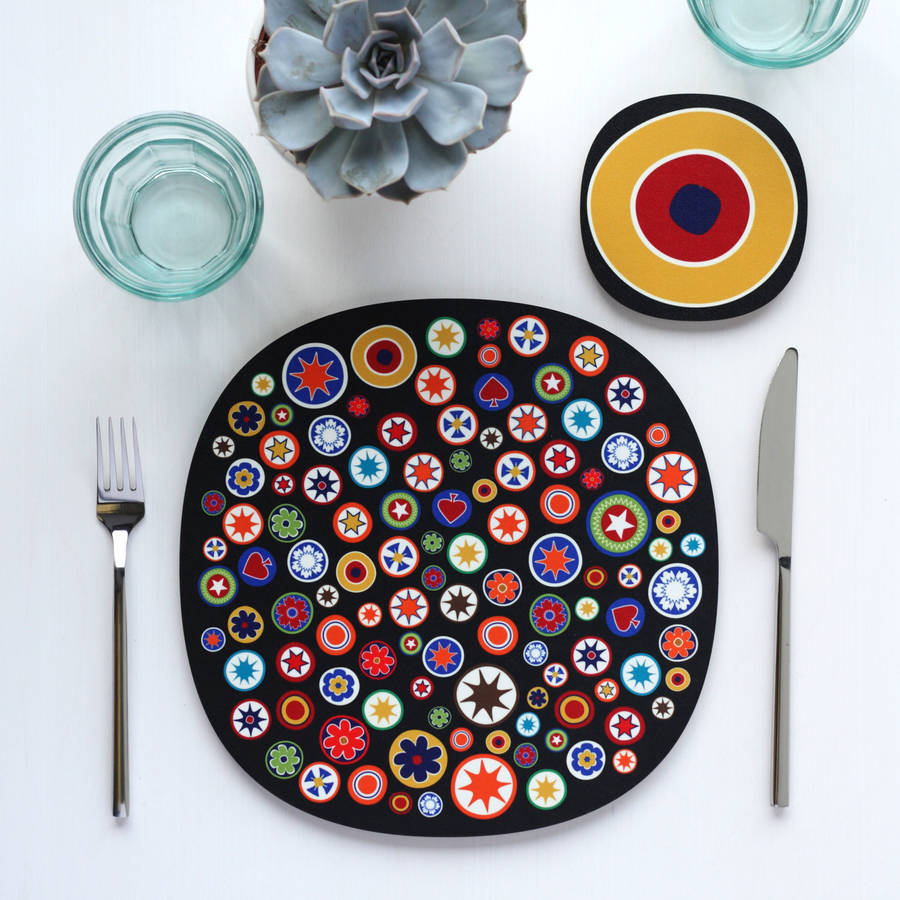Millefiori Design Placemats And Coasters By Beyond The Fridge