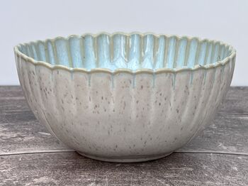 Sea Blue Shell Scallop Design Bowl, 15.5cm, 3 of 3