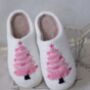 Pink Christmas Tree Slippers, thumbnail 3 of 4