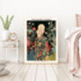 Flower Garden Female Portrait Art Print, thumbnail 3 of 3