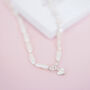 Pearl Necklace With Sterling Silver Heart Clasp, thumbnail 6 of 6