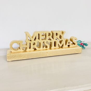 Gold Merry Christmas Sign ~ Large, 2 of 3