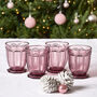 Set Of Four Bella Perle Amethyst Glass Tumblers, thumbnail 1 of 7