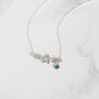 Triple Star Necklace With Mini Birthstone, thumbnail 2 of 7