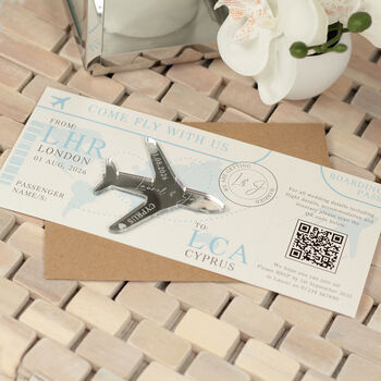Boarding Pass Destination Wedding Invitation And Magnet, 5 of 10