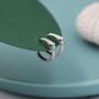 Snake Hoop Earrings In Sterling Silver, thumbnail 3 of 11