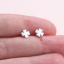 'Friends Are Lucky To Have' Sterling Clover Earrings, thumbnail 5 of 6