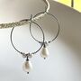 Pearls Are For Pirates Oxidised Silver Hoops, thumbnail 6 of 7