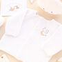 Personalised Luxury Baby Cardigan With Embroidered Moon And Stars Initial, thumbnail 1 of 11